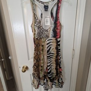 Animal print mini dress